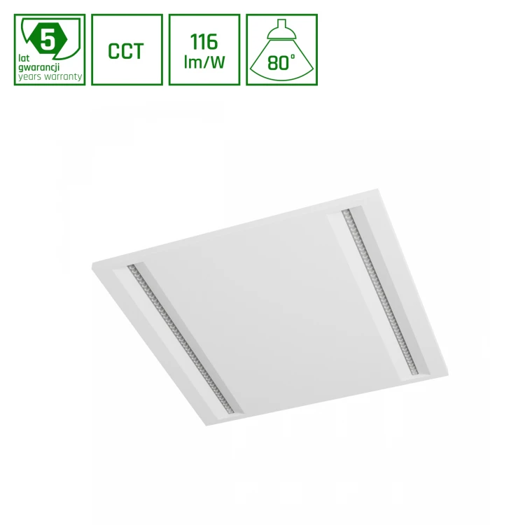 ALGINE LINE Panel 40W 3CCT 230V 80ST IP20 600x600x19mm Biały UGR<16 5 Lat Gwarancji SLI035050CCT_PW SPECTRUM LED