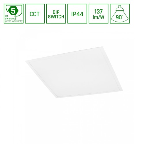 ALGINE Panel BACKLIGHT 26W/36W/46W CCT 230V 90ST IP44 UGR<19 600X600X34mm Biały 5 Lat Gwarancji SLI035082CCT_PW_IP44 SPECTRUM LED