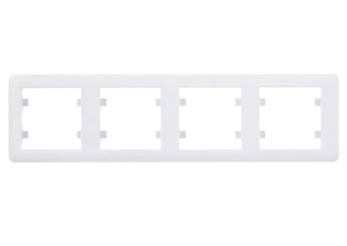 Ramka Poczwórna 4-krotna Biała Lumina Soul WL5240 HAGER POLO IP20 pozioma 4-poczwórna biały