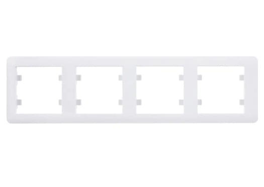 Ramka Poczwórna 4-krotna Biała Lumina Soul WL5240 HAGER POLO IP20 pozioma 4-poczwórna biały