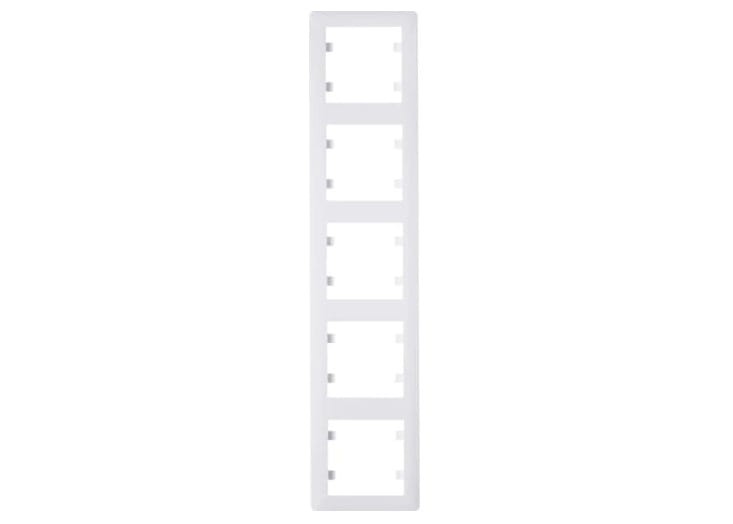 Ramka Pięciokrotna 5-krotna Biała Lumina Soul WL5150 HAGER POLO IP20 pionowa 5-pięciokrotna biały