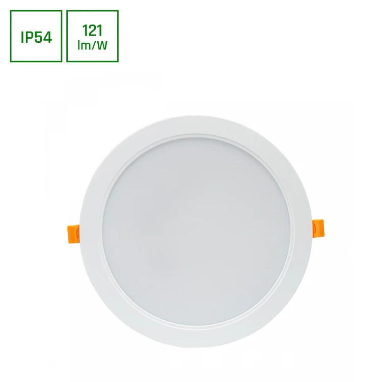 DURE 3 DOWNLIGHT 24W CW 230V 110st IP54 IK06 220x34 Biały Okrągła zasilacz zintegrowany SLI043009CW_PW SPECTRUM LED