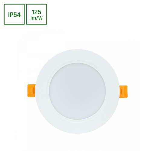 DURE 3 DOWNLIGHT 8W CW 230V 110st IP54 IK06 118x31 Biały Okrągła zasilacz zintegrowany SLI043022CW_PW SPECTRUM LED
