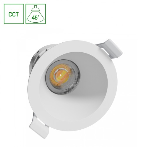 FIALE CORE COMPLETE DOWNLIGHT 7W CCT 230V 45ST IP20 UGR<19 FI90X85mm Biały Okrągła SLI043030CCT_PW SPECTRUM LED