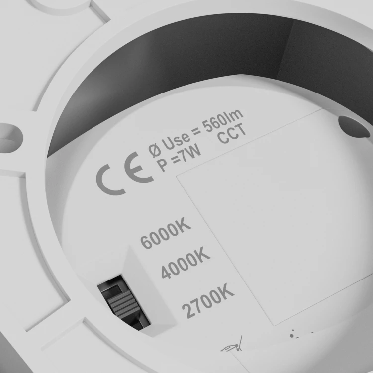 CHLOE COMPLETE Natynkowa 7W CCT 230V 45ST IP20 UGR<19 FI90X100mm Biały Okrągła SLI043032CCT_PW SPECTRUM LED