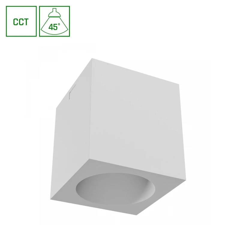 CHLOE COMPLETE Natynkowa 7W CCT 230V 45ST IP20 UGR<19 90x90X100mm Biały Kwadratowa SLI043034CCT_PW SPECTRUM LED