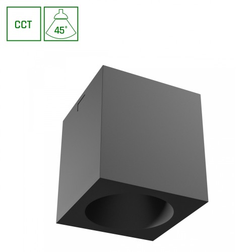 CHLOE COMPLETE Natynkowa 7W CCT 230V 45ST IP20 UGR<19 90x90X100mm Czarny Kwadratowa SLI043035CCT_PW SPECTRUM LED