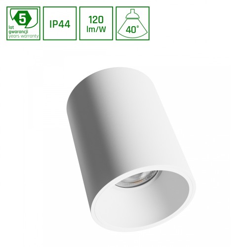 ORBITO Natynkowa 10W NW 230V 40ST IP44 UGR<19 RA90 FI75X100mm Biały 5 Lat Gwarancji DALI SLI043036NW_PW_DALI SPECTRUM LED