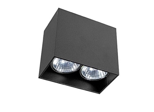 Sufitowa oprawa lampa punktowa GAP BLACK 9384 NOWODVORSKI Lighting 2x GU10 spot natynkowa nowoczesna oświetleniowa czarna czarny podwójna Inspiracje Premium