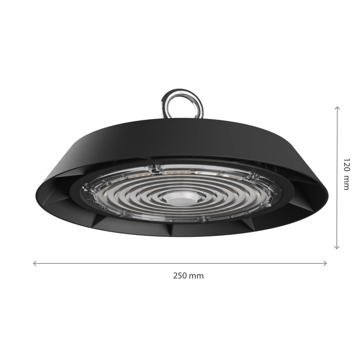 PLATEO 3 HIGH BAY 100W NW 230V 90ST IP65 IK09 250X120mm Czarny 5 Lat Gwarancji 1-10V SLI044024NW_PW SPECTRUM LED