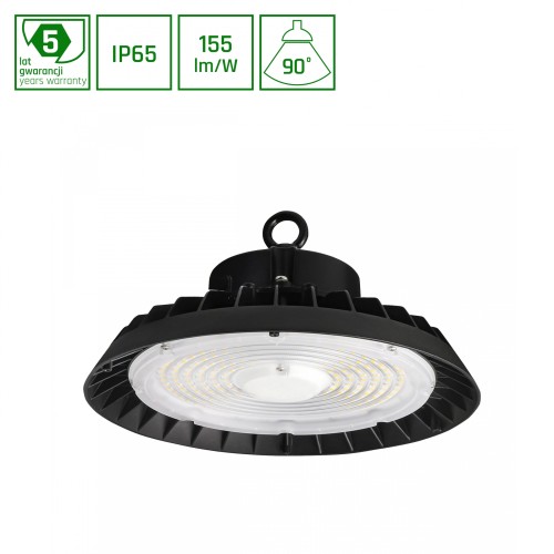 PLATEO 4 HIGH BAY 100W/150W/200W CW 230V 90ST IP65 IK09 280X145mm Czarny 5 Lat Gwarancji z regulacją mocy 0-10V SLI044029CW_PW SPECTRUM LED