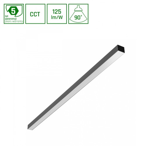 ALLDAY BASIC 40W 3CCT 230V 90st IP20 1203x42x37mm Czarny PR UGR<19 5 Lat Gwarancji SLI047305CCT_PW SPECTRUM LED