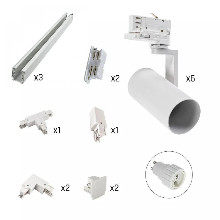MADARA MINI 6X SPOTS + Szyna 3 Fazy - Biały Zestaw SLIP003008_SET_EXP SPECTRUM LED