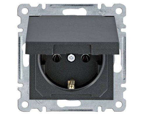 lumina Gniazdo SCHUKO z pokrywą, czarny WL1153 Intense Passion Soul HAGER POLO