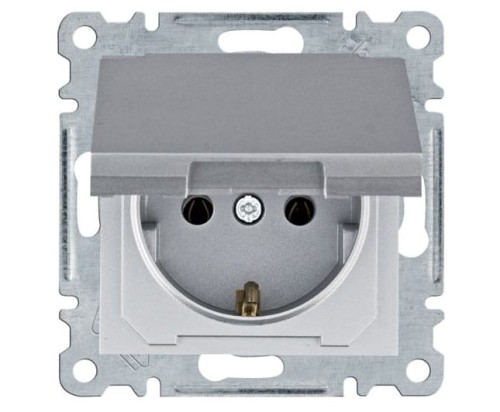 lumina Gniazdo SCHUKO z pokrywą, srebrny WL1152 Intense Passion Soul HAGER POLO