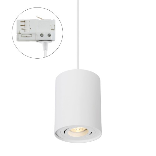 CHLOE GU10 Natynkowa GU10 250V IP20 94x125mm Biały Okrągła ruchoma TRACK SLIP004002_TRACK SPECTRUM LED