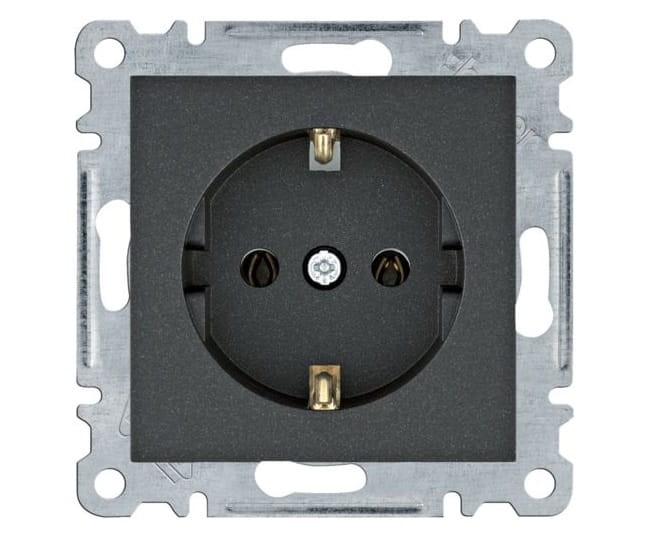 lumina Gniazdo SCHUKO, czarny WL1053 Intense Passion Soul HAGER POLO