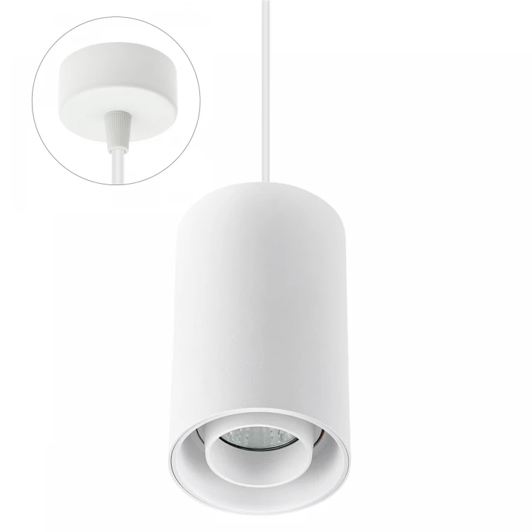 CHLOE GU10 SPOT Natynkowa GU10 250V IP20 80x130mm Biały Okrągła ruchoma Zwieszana Baza SLIP004008_ZW SPECTRUM LED