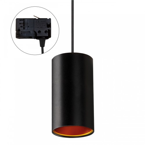 CHLOE GU10 Natynkowa GU10 250V IP20 70x128mm Czarny Złoty tuba nieruchoma TRACK SLIP005002_TRACK SPECTRUM LED