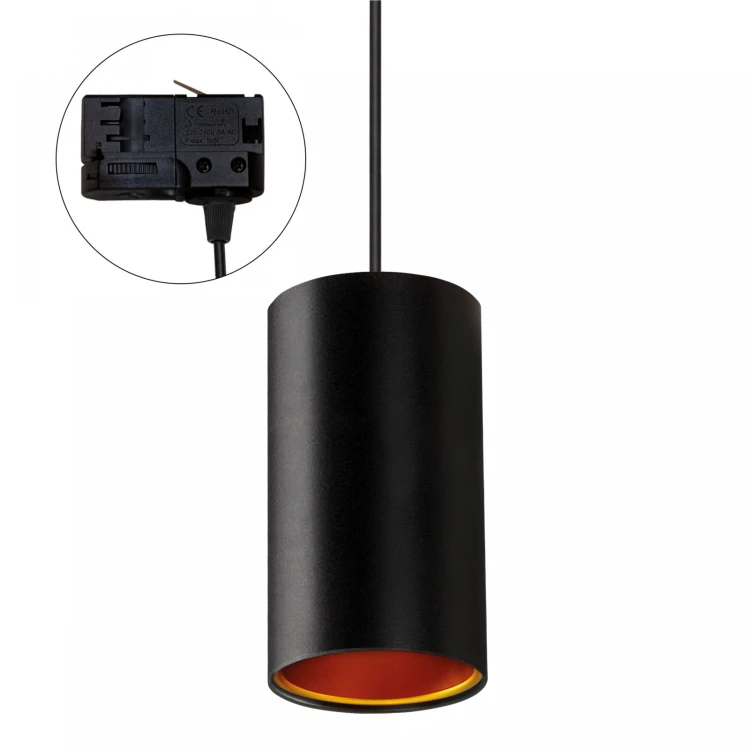 CHLOE GU10 Natynkowa GU10 250V IP20 70x128mm Czarny Złoty tuba nieruchoma TRACK SLIP005002_TRACK SPECTRUM LED