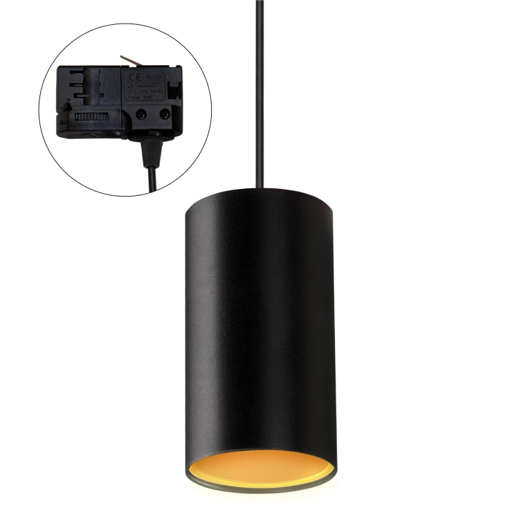 CHLOE GU10 Natynkowa GU10 250V IP20 70x128mm Czarny Złoty tuba nieruchoma TRACK SLIP005002_TRACK SPECTRUM LED