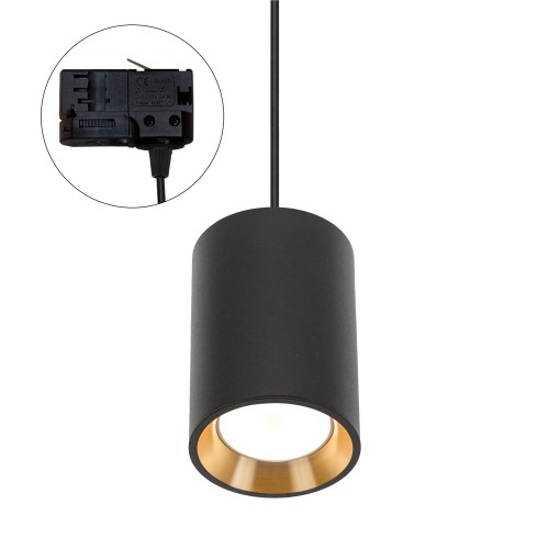 CHLOE GU10 MINI Natynkowa GU10 250V IP20 70x100mm Czarny, Środek Złoty Okrągła TRACK SLIP005016_TRACK SPECTRUM LED