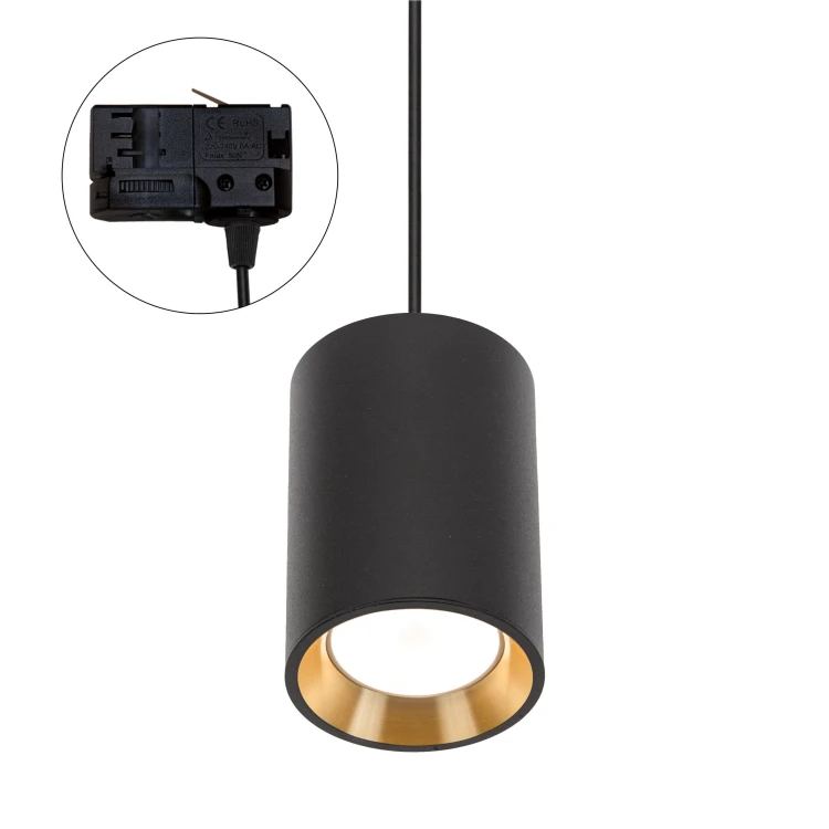 CHLOE GU10 MINI Natynkowa GU10 250V IP20 70x100mm Czarny, Środek Złoty Okrągła TRACK SLIP005016_TRACK SPECTRUM LED