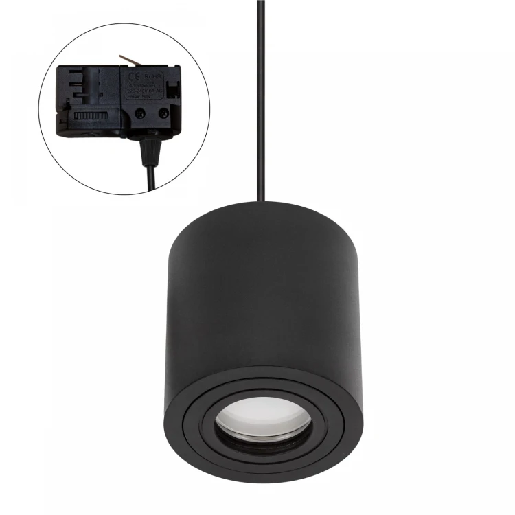CHLOE GU10 Natynkowa GU10 250V IP20 90x97mm Czarny Okrągła nieruchoma TRACK SLIP005034_TRACK SPECTRUM LED