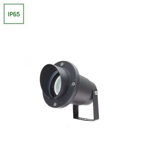 FLORI GU10 ALU ANGLE 250V IP65 98x185mm Czarna wbijana, ruchoma SLIP012014 SPECTRUM LED