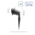 FLORI GU10 ALU ANGLE 250V IP65 98x185mm Czarna wbijana, ruchoma SLIP012014 SPECTRUM LED
