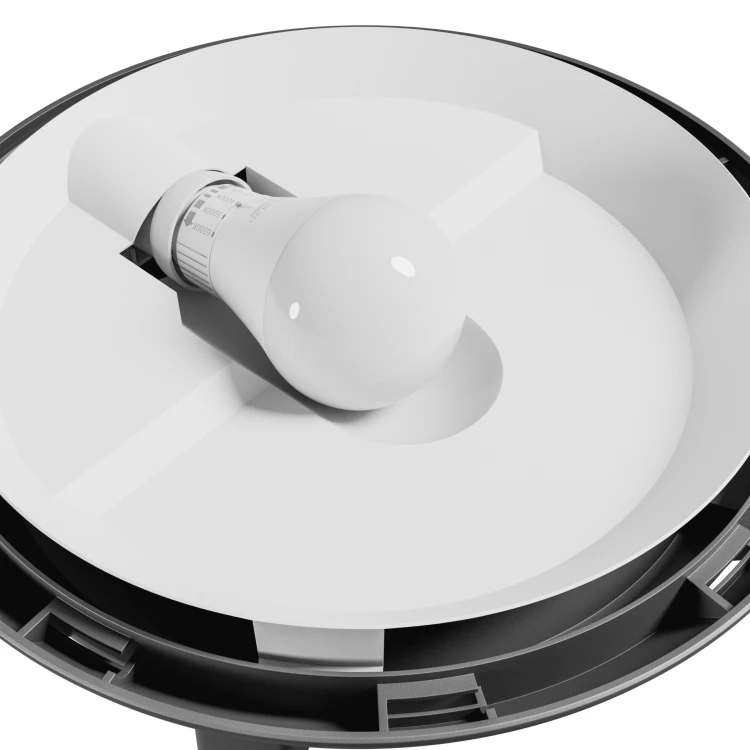 NYMPHEA OMNI BLACK SENSE E27 230V IP65 IK08 FI300X90mm Czarny Okrągła Czujnik Ruchu SLIP031054 SPECTRUM LED