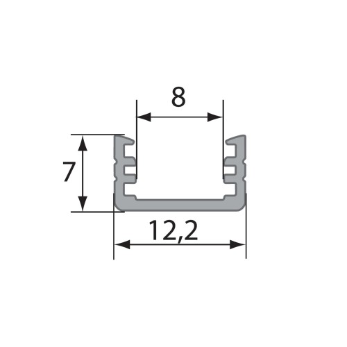Profil Aluminiowy WOJSLIM z osłoną mleczną 1mb klosz A WOJ+01706 SPECTRUM LED