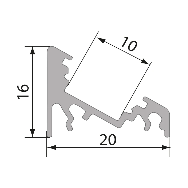 Profil Aluminiowy WOJCORNER z osłoną mleczną 1mb Klosz B WOJ+01714 SPECTRUM LED