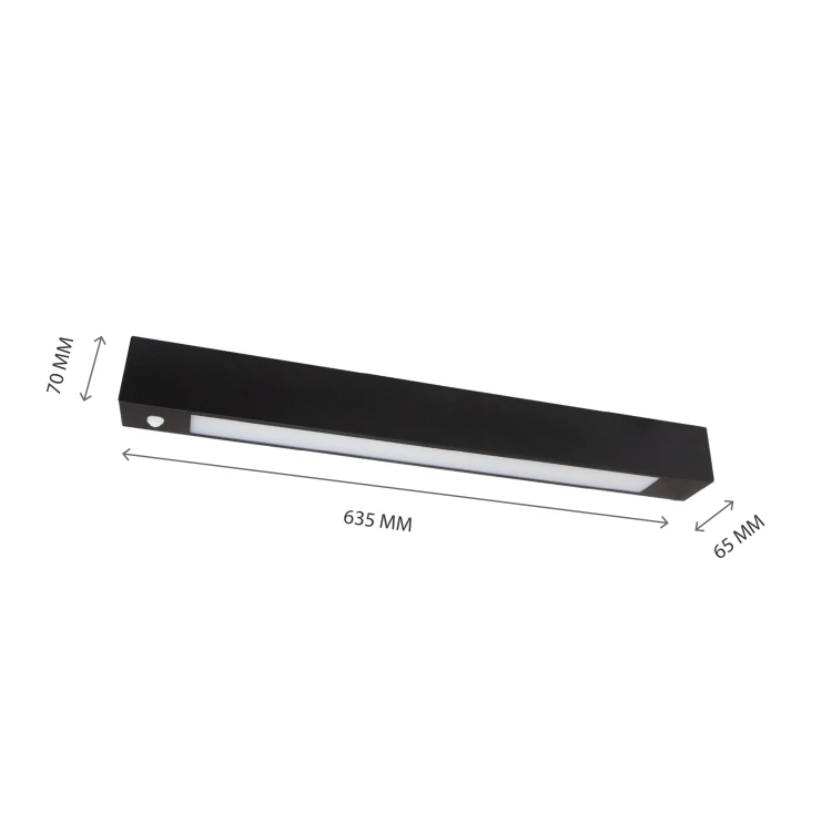 ALLDAY LED TUBE 600 250V 635X65X70mm Czarny Czujnik Ruchu PIR WOJ+06780 SPECTRUM LED