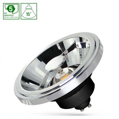 LED AR111 GU10 230V 12W COB 15ST WW Czarny 5 Lat Gwarancji WOJ+14570_12W SPECTRUM LED