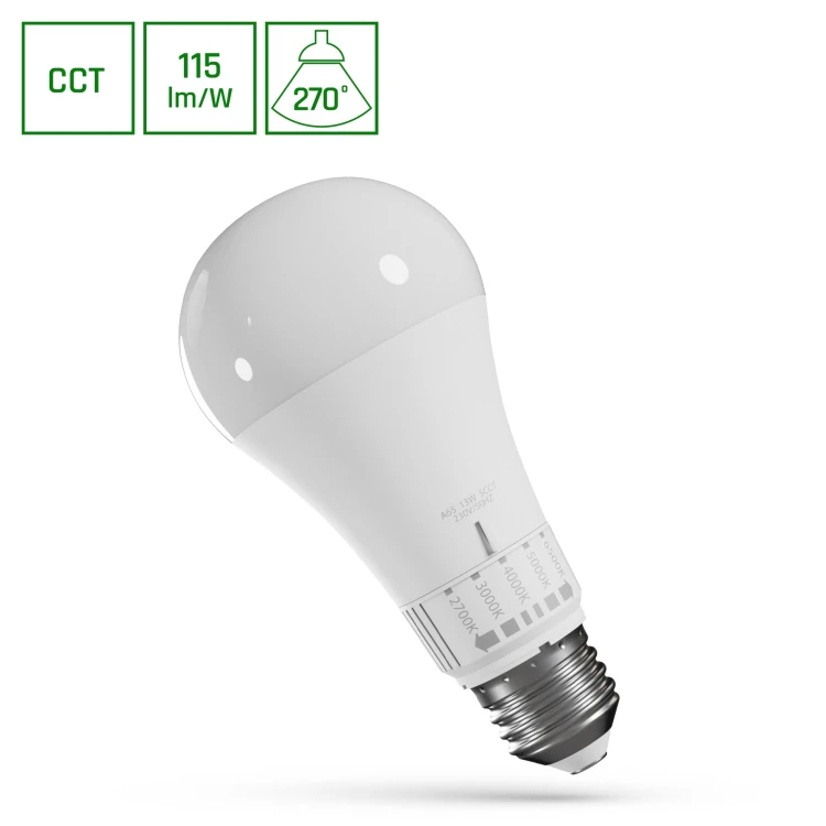 LED GLS E-27 230V 13W 5CCT WOJ+14716 SPECTRUM LED