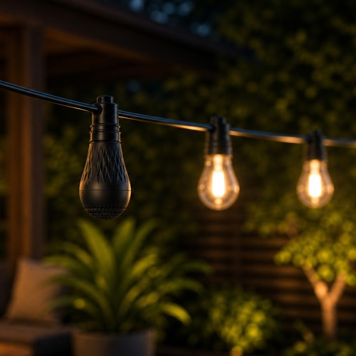 Głośnik do Girlandy Czarny 230V WOJ+17004 SPECTRUM LED