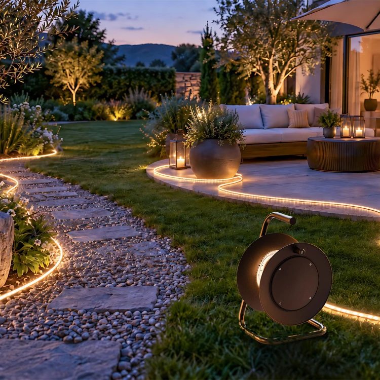 Pasek LED 2835 230V 120LED 8W/m 600lm/m NW 8mm IP65 25m roll + Szpula WOJ+17006_ROLL SPECTRUM LED
