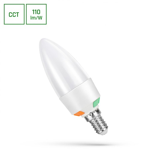 LED Świecowa E-14 230V 2W/4W/6W CCT WOJ+17010 SPECTRUM LED