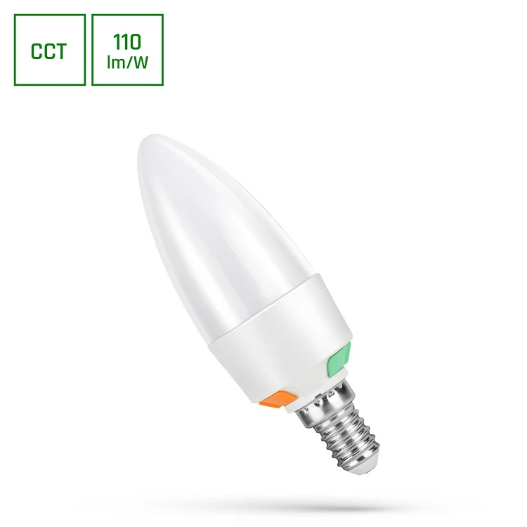 LED Świecowa E-14 230V 2W/4W/6W CCT WOJ+17010 SPECTRUM LED