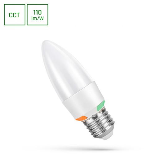 LED Świecowa E-27 230V 2W/4W/6W CCT WOJ+17011 SPECTRUM LED