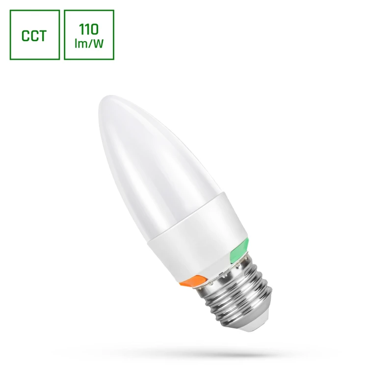 LED Świecowa E-27 230V 2W/4W/6W CCT WOJ+17011 SPECTRUM LED
