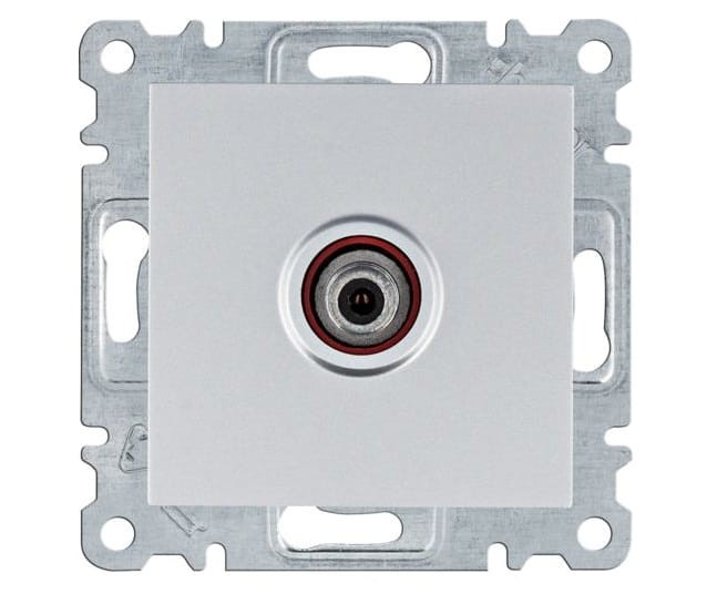 lumina Gniazdo pojedyncze SAT dla instalacji indywidualnych, srebrny WL3232 Intense Passion Soul HAGER POLO
