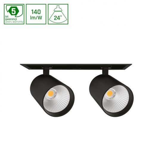 MDD PESO 2 830 2*19W 230V 24st Black WOJP03310 SPECTRUM LED