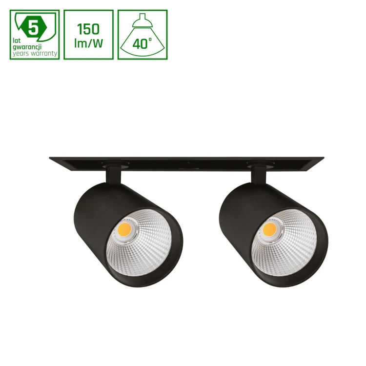 MDD PESO 2 840 2*19W 230V 40st Black WOJP03314 SPECTRUM LED