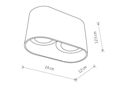 Sufitowa oprawa lampa punktowa OVAL WHITE 9241 NOWODVORSKI Lighting 2x GU10 ES111 spot natynkowa nowoczesna oświetleniowa biała biały podwójna Inspiracje Premium