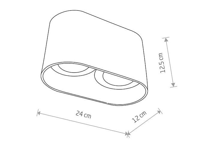 Sufitowa oprawa lampa punktowa OVAL WHITE 9241 NOWODVORSKI Lighting 2x GU10 ES111 spot natynkowa nowoczesna oświetleniowa biała biały podwójna Inspiracje Premium