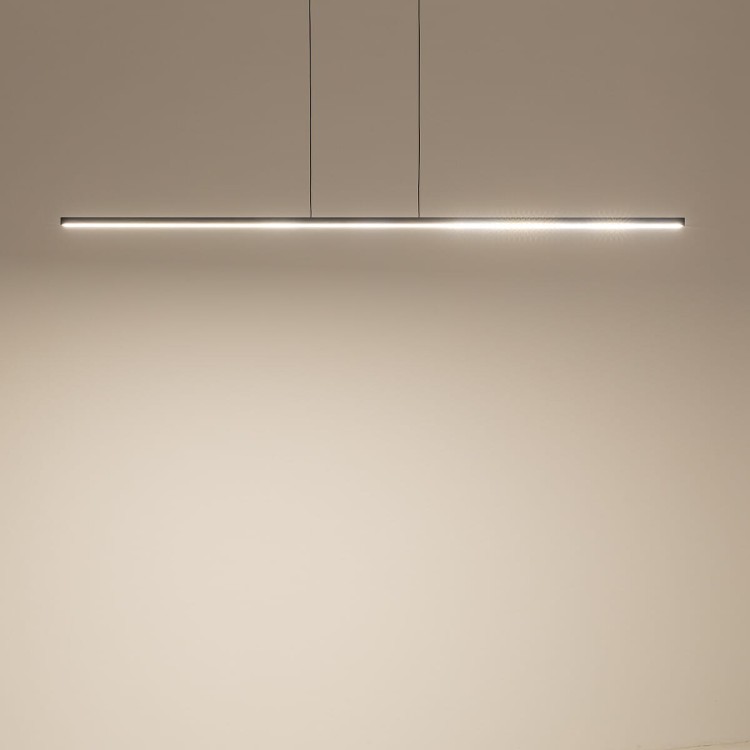 Lampa liniowa wisząca BAR LED M 3000K 24W 10364 NOWODVORSKI Lighting 150cm Loft nowoczesna sufitowa oświetleniowa zwis do biura nad biurko stół czarna czarny Inspiracje Premium
