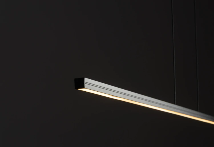 Lampa liniowa wisząca BAR LED M 3000K 24W 10364 NOWODVORSKI Lighting 150cm Loft nowoczesna sufitowa oświetleniowa zwis do biura nad biurko stół czarna czarny Inspiracje Premium