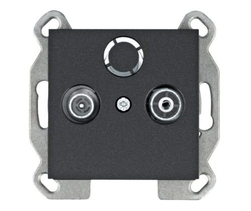 lumina Gniazdo RTV końcowe, czarny WL3013 Intense Passion Soul HAGER POLO